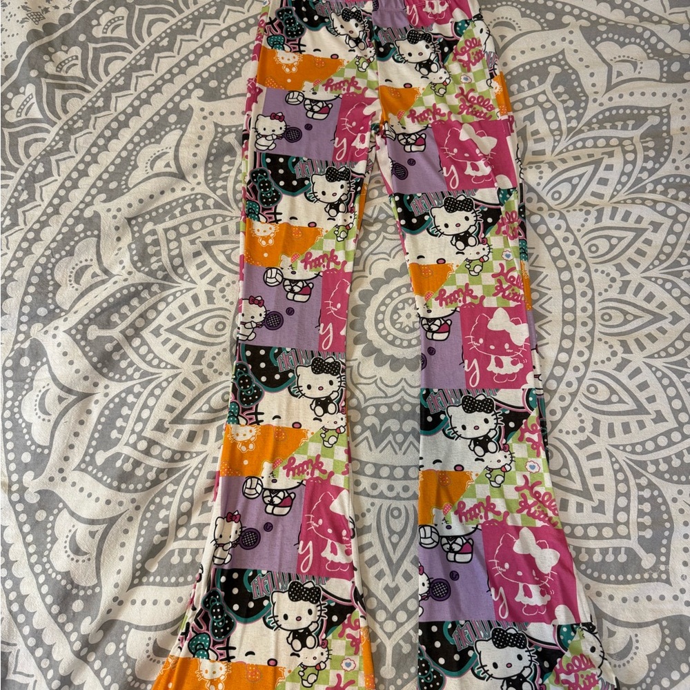 Hello Kitty Patterned Bell Bottoms - image 1